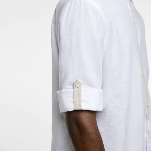 ZARA CONTRASTING RUSTIC SHIRT - Picture 2 of 3